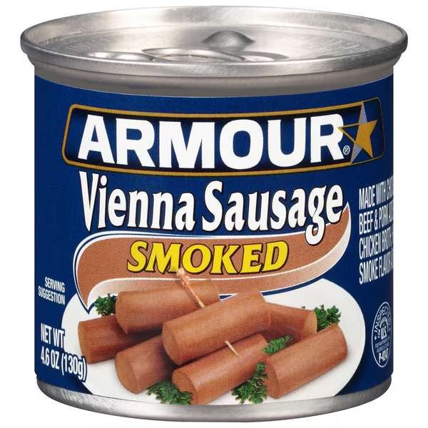 Armour Smoked Flavored Vienna Sausage 4.6 oz., PK24, Armour, Mfr#: 5410093902